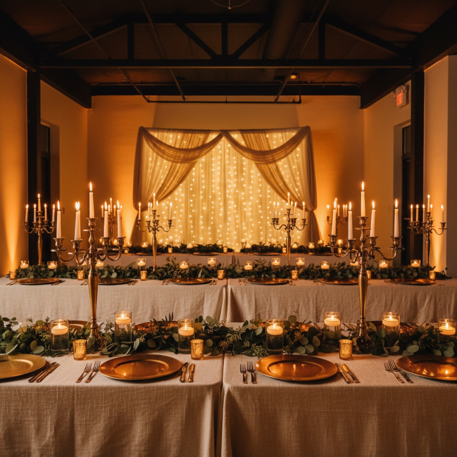Golden Hour preset — warm amber candlelight setting