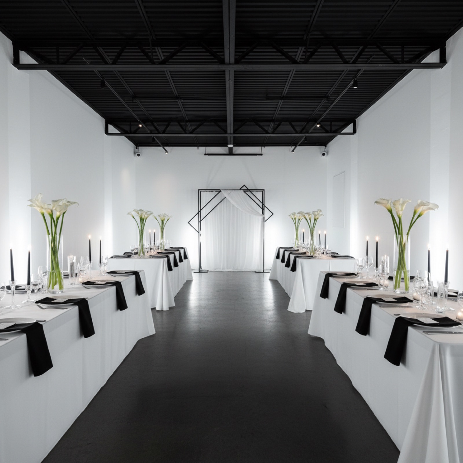 Monochrome preset — wide sleek black and white setting